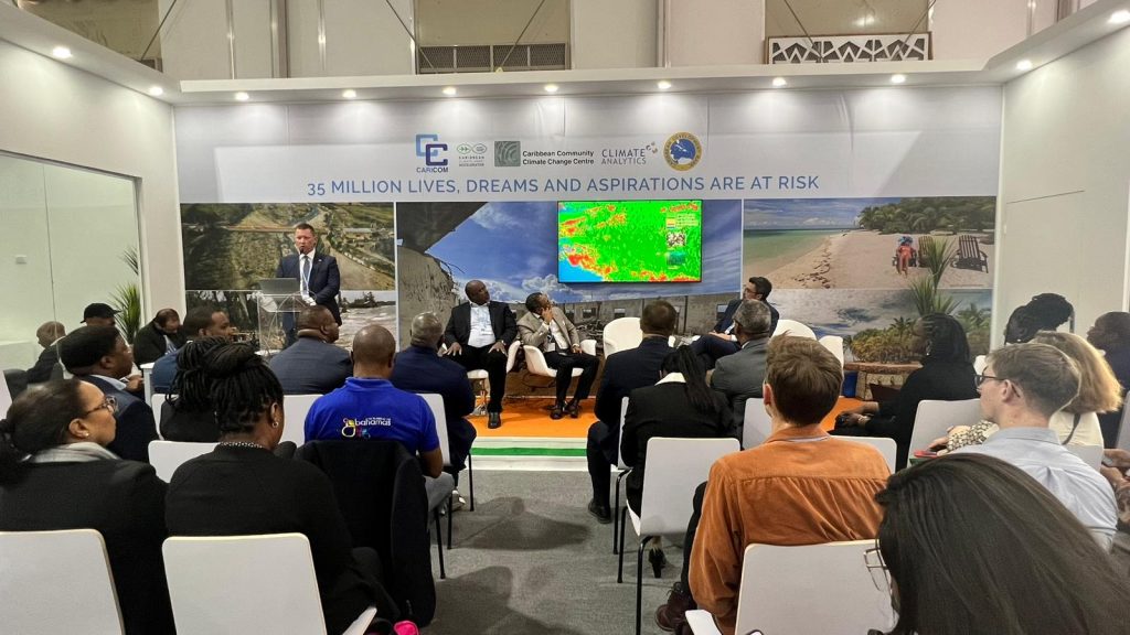Presentation from The Bahamas’ delegation on the world’s largest nature-based carbon sink of seagrass being validated with Hexagon’s bathymetric LiDAR 